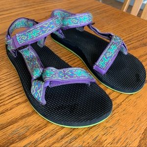 Tevas Original Lizard Plum Sandals Womens